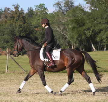 Kiera with Lupe at the trot